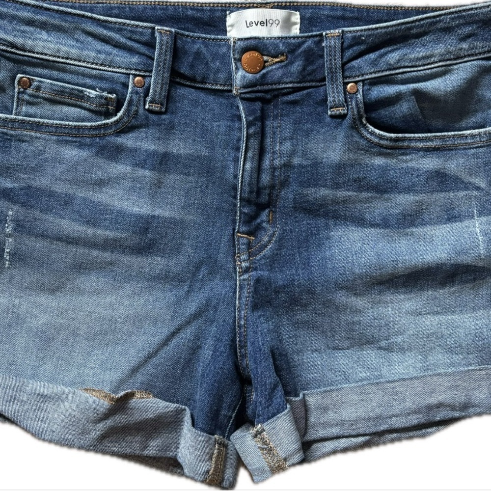 Level 99 Elysium Wash Tinley Indigo Jean Shorts, Women’s Size 30, Anthropologie